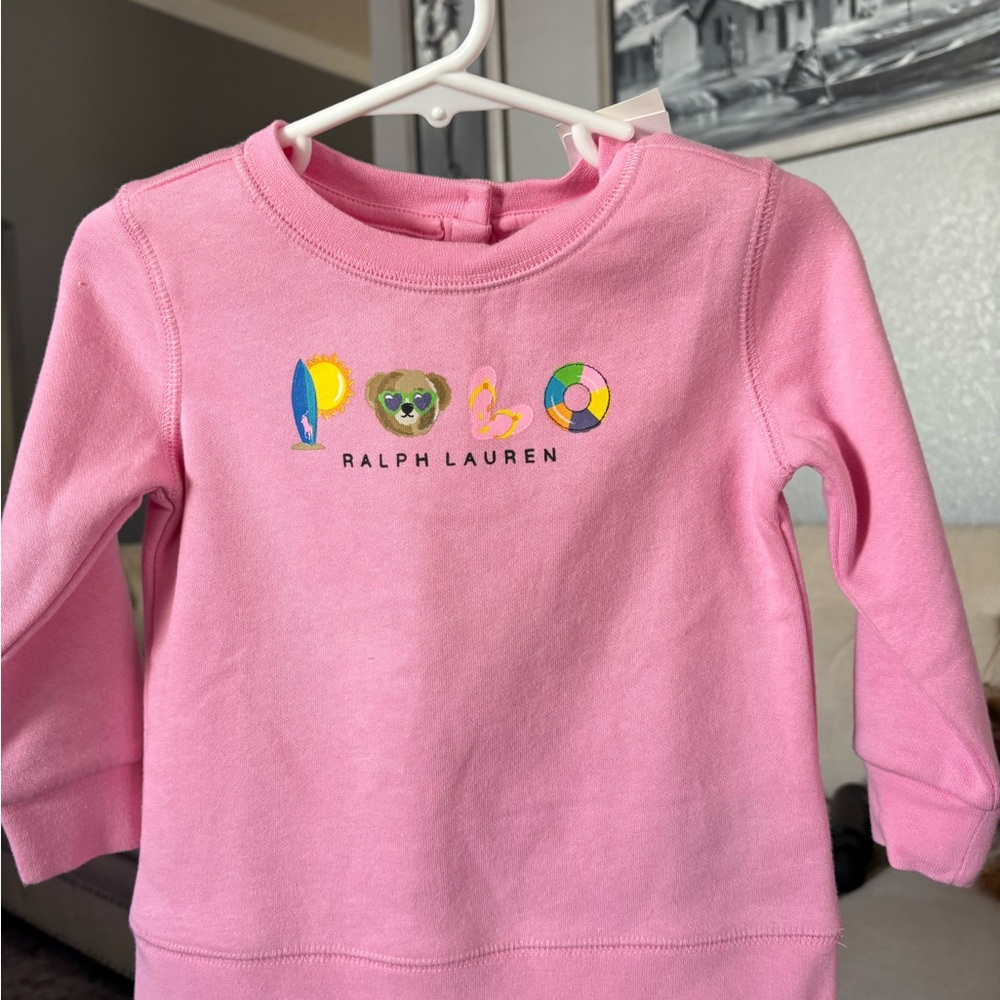 Ralph Lauren Pink Graphic Kids Sweatshirt